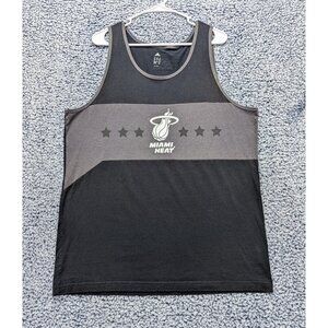 Adidas Miami Heat Muscle Tank Top Mens XL Graphic Print Basketball Gym Black